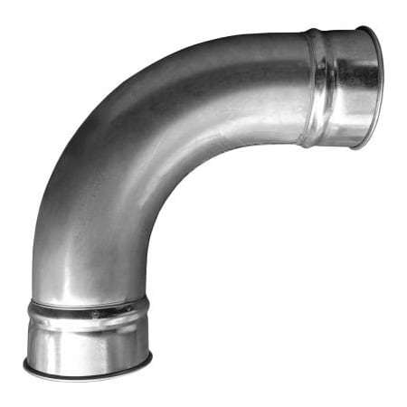 Us Duct US Duct Clamp Together 90 Degree Elbow 1.0 CLR, 3" Diameter, Galvanized, 22 Gauge RESD0390.G22